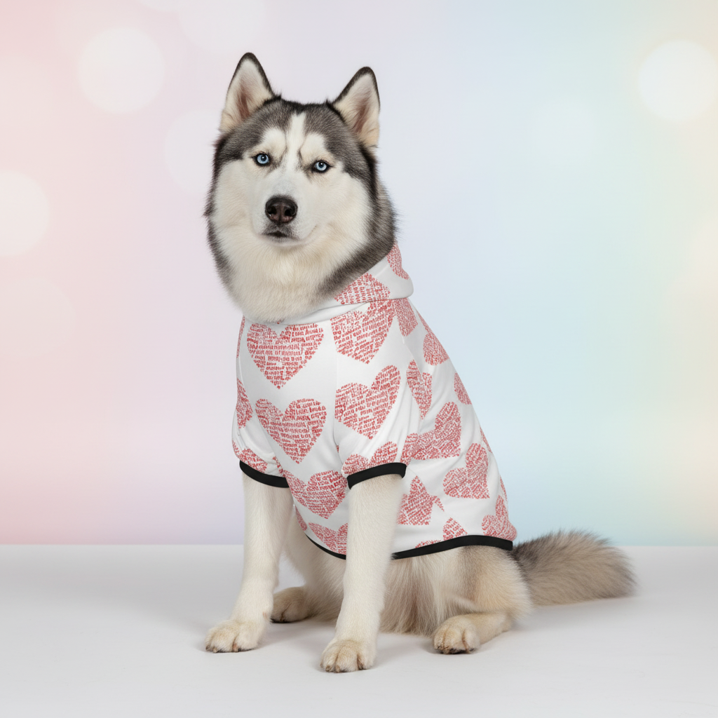 2XL Husky in heart hoodie