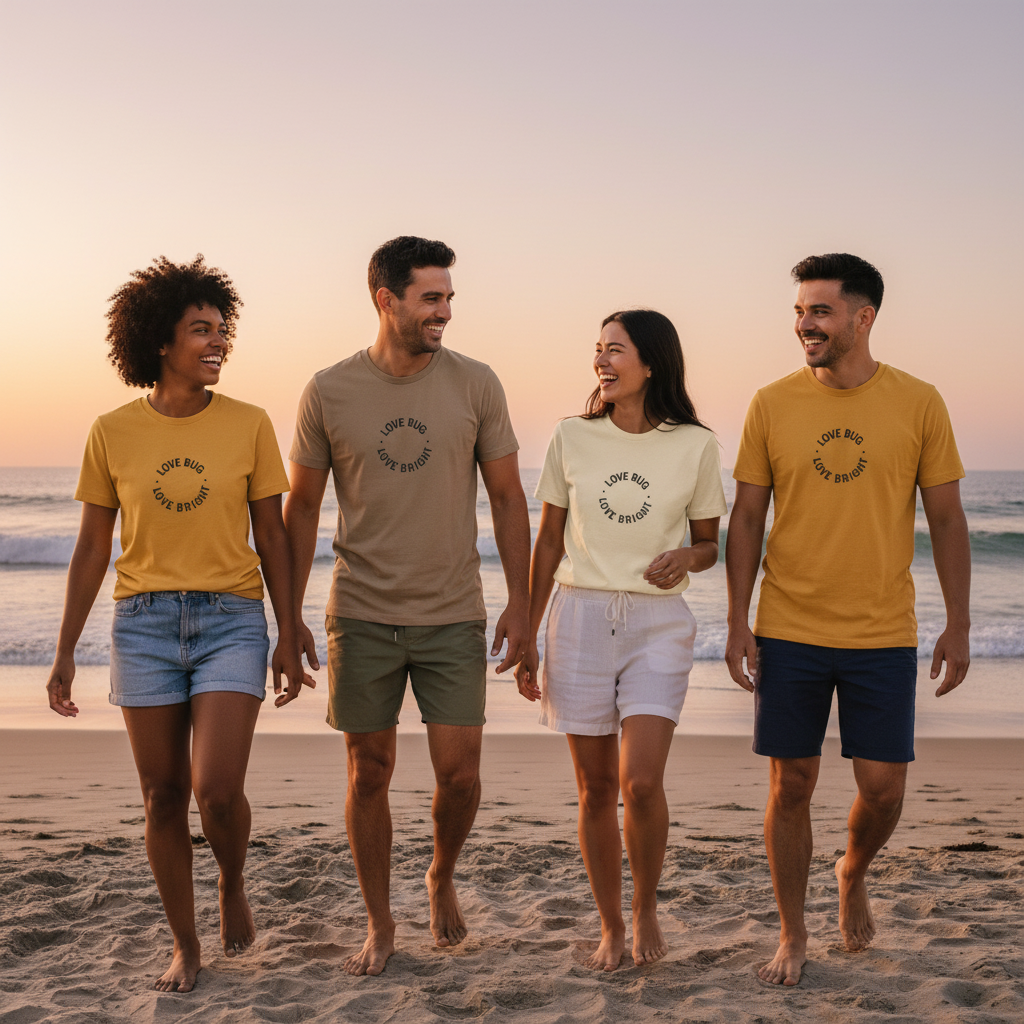 Adults Beach Group Lifestyle Mockup