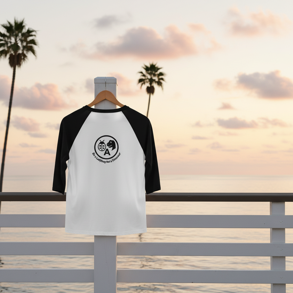 Be a Ladybug Not a Dinosaur - Back - Balboa Pier Sunset Clouds