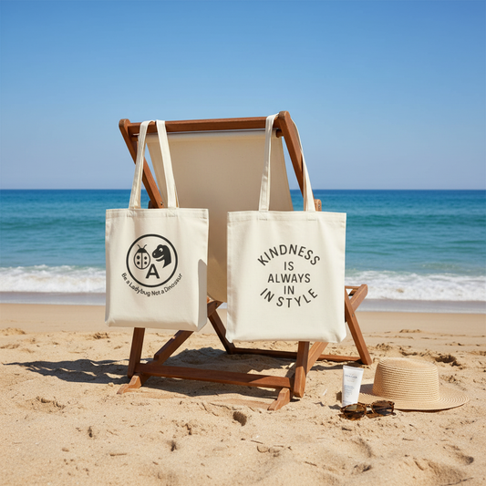 Beach chair tote bag mockup