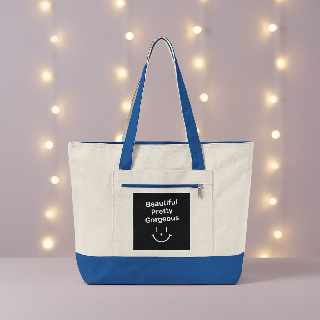 Beautiful Pretty Gorgeous Tote Bag - Blue