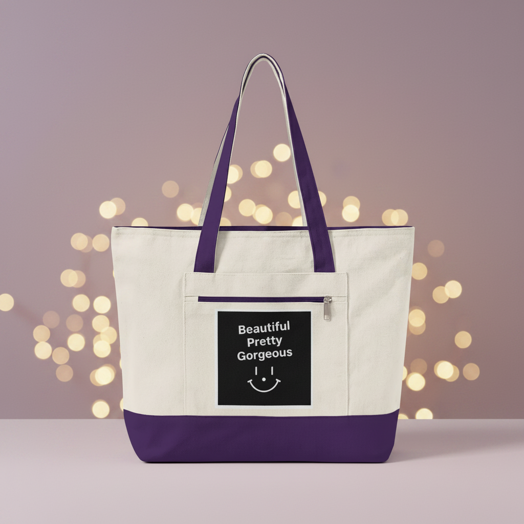 Beautiful Pretty Gorgeous Tote Bag - Purple