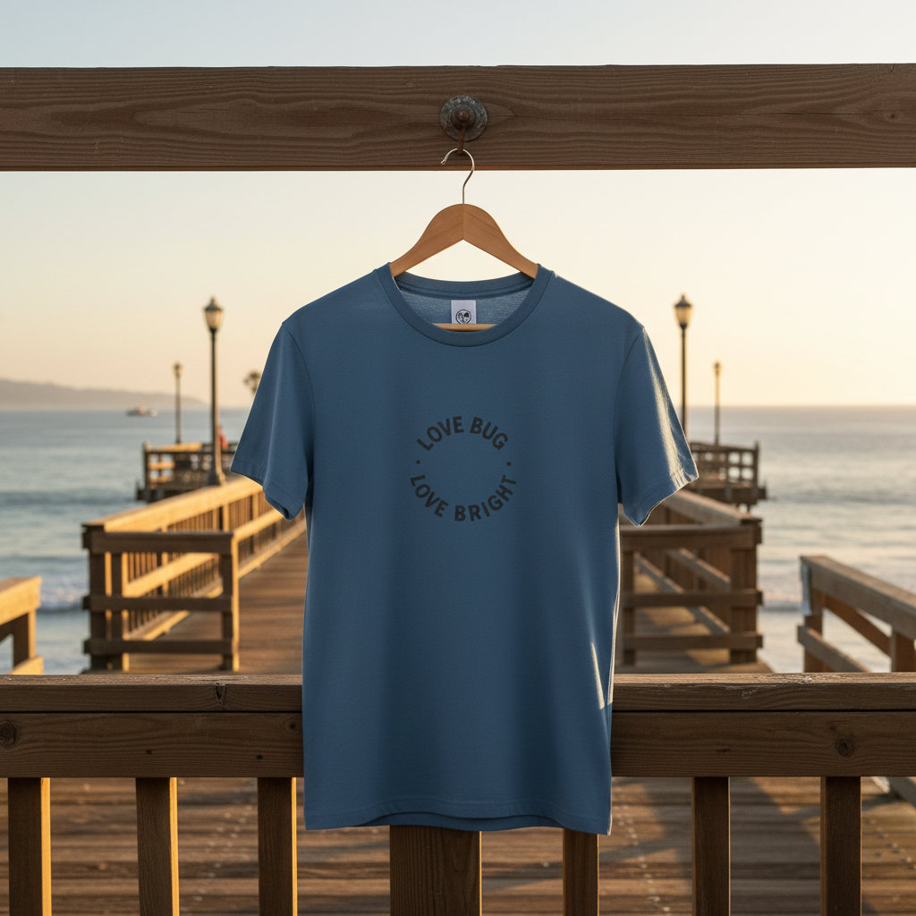 Blue Tee Pier Mockup