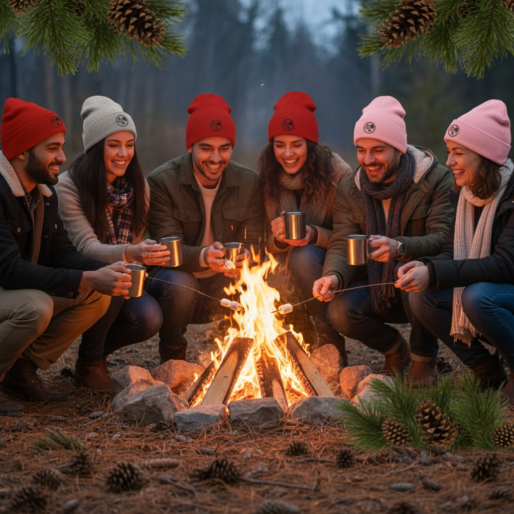 Bonfire Lifestyle Beanie Mockup