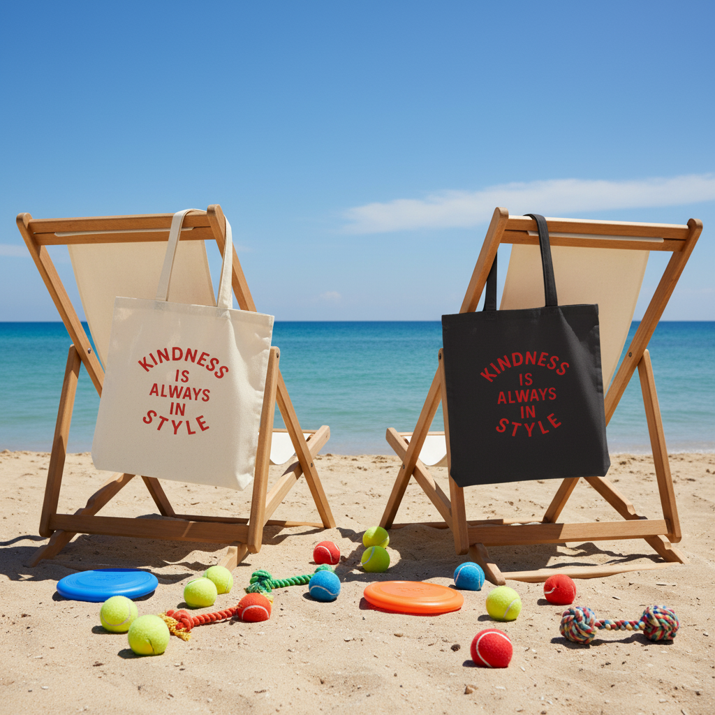 Both totes beach chairs dog toys