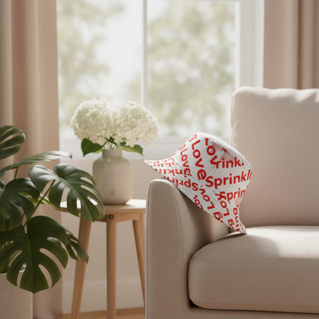 Bucket hat cozy lifestyle setting