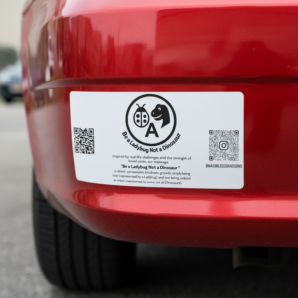 Bumper Sticker Right Side Close Up