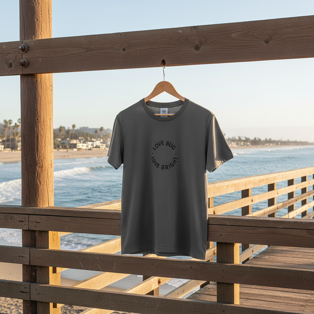 Charcoal Tee Pier Mockup