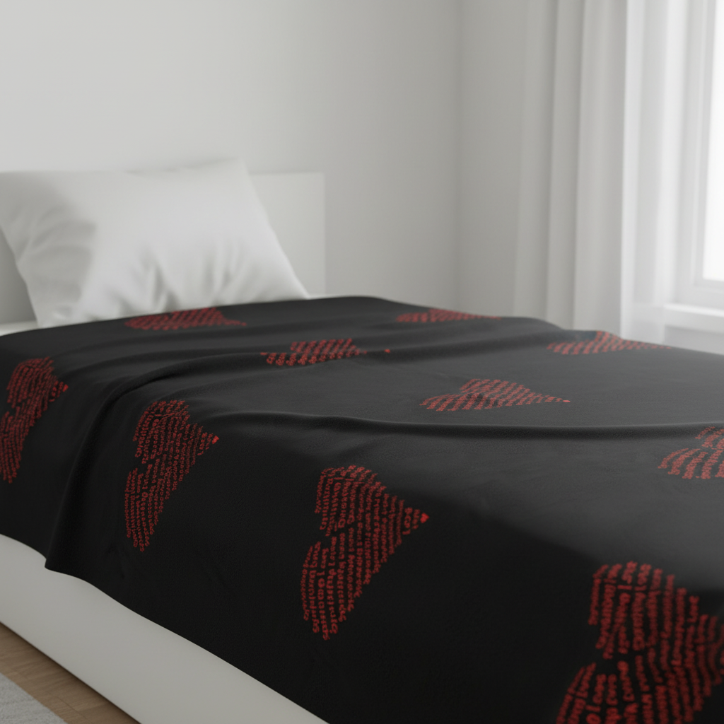 Close-up twin bed mockup