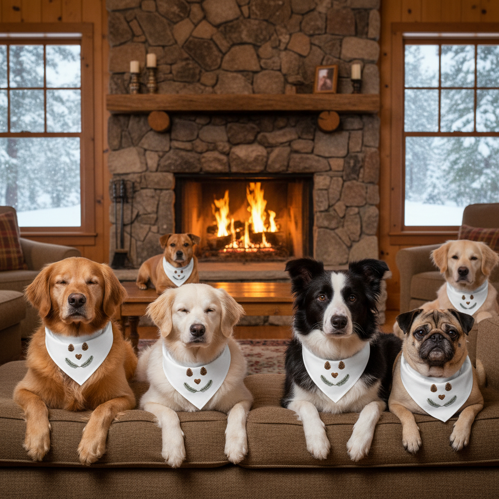 Cozy cabin bandana featured mockup