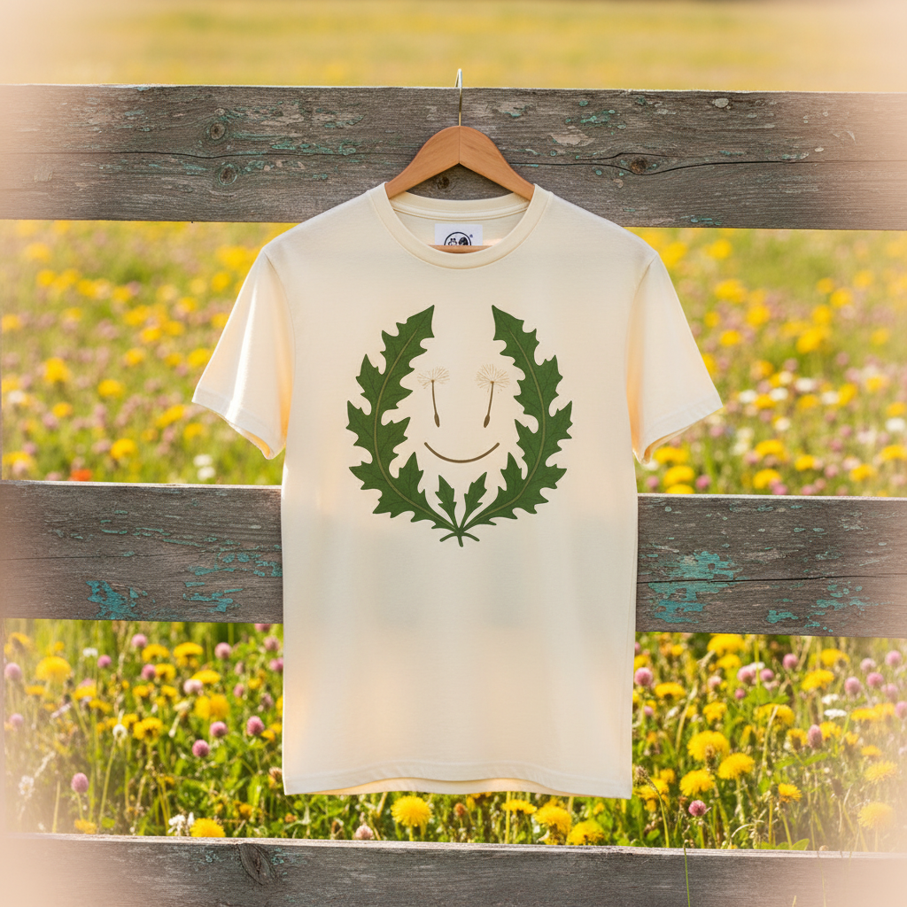 Cream t-shirt on vintage hanger