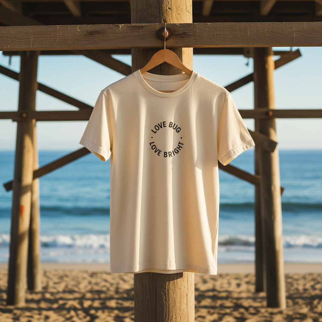 Cream Tee Pier Mockup