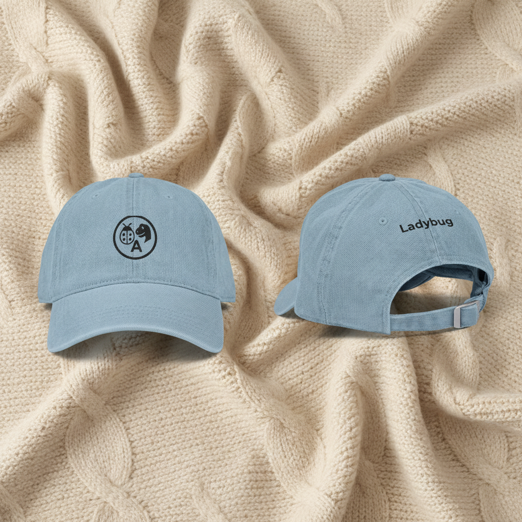 Hat Mockup on Elegant Cream Cashmere Blanket