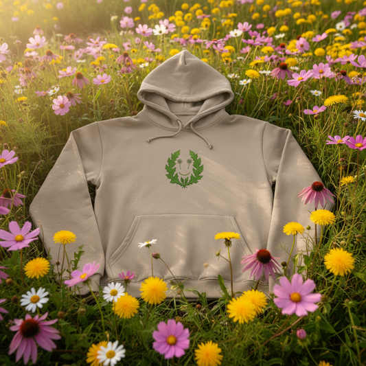 Mushroom hoodie meadow mockup