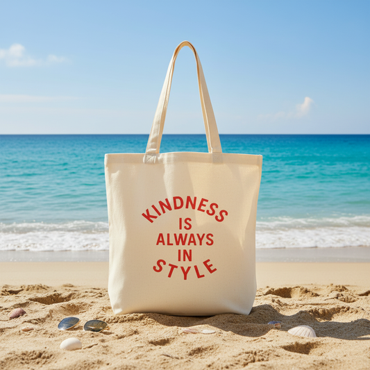 Natural tote beach mockup