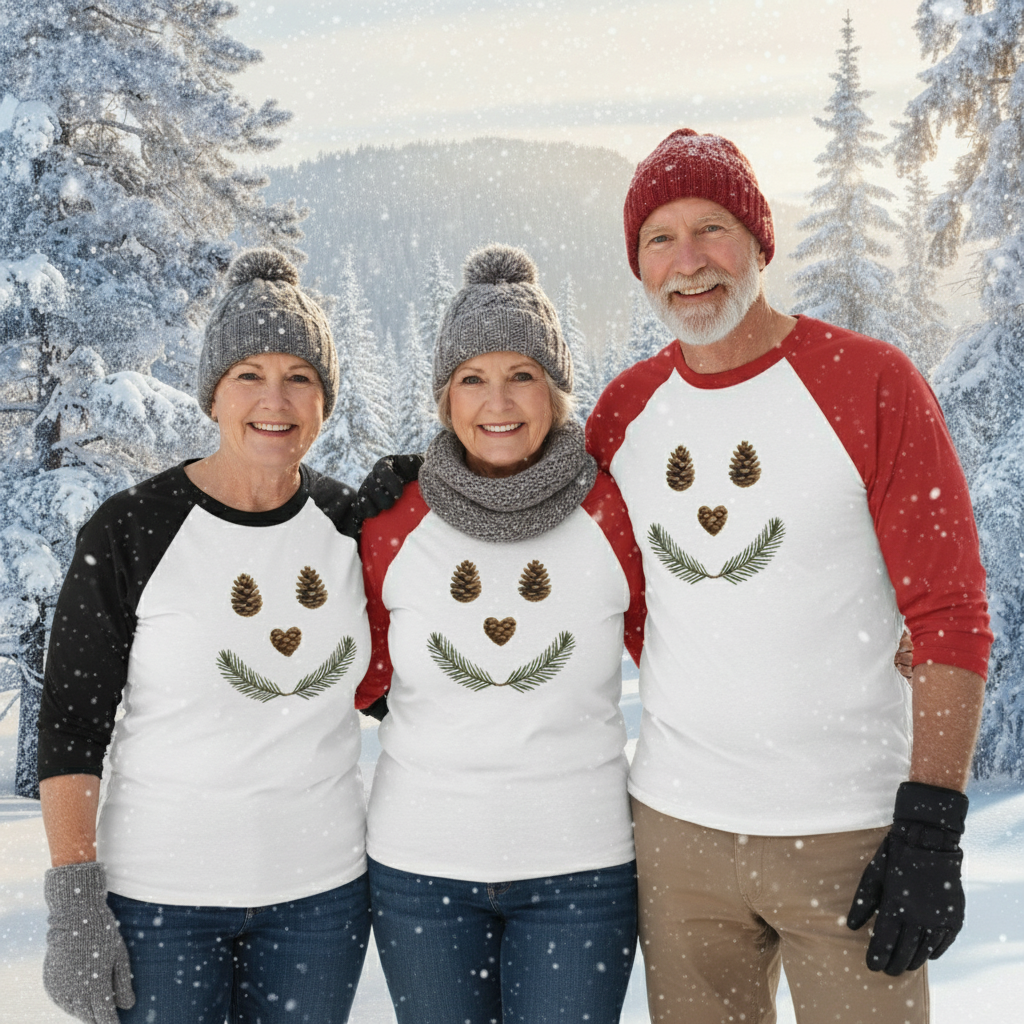 Older Generation Winter Raglan Tee Mockup