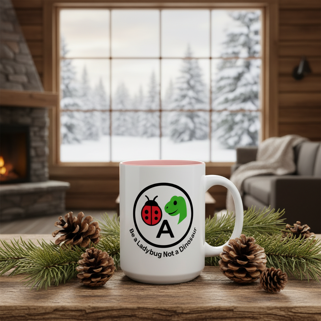Pink interior mug cabin mockup