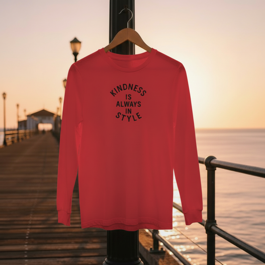 Red Long Sleeve Pier Mockup