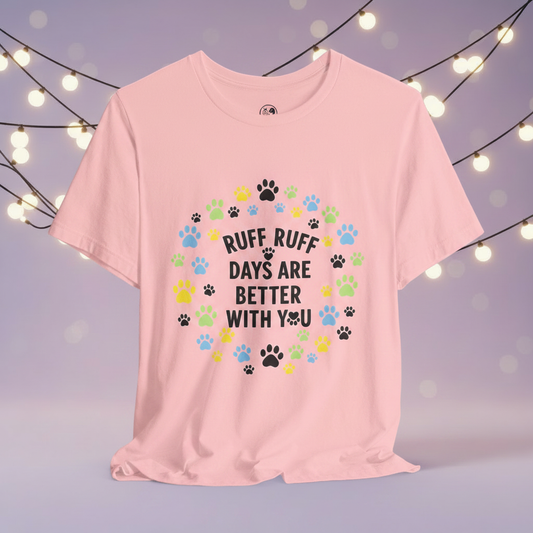 Ruff Ruff Tee Pink — Lavender String Lights