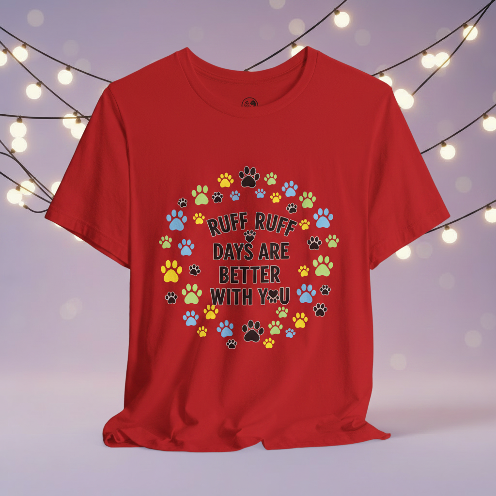 Ruff Ruff Tee Red — Lavender String Lights