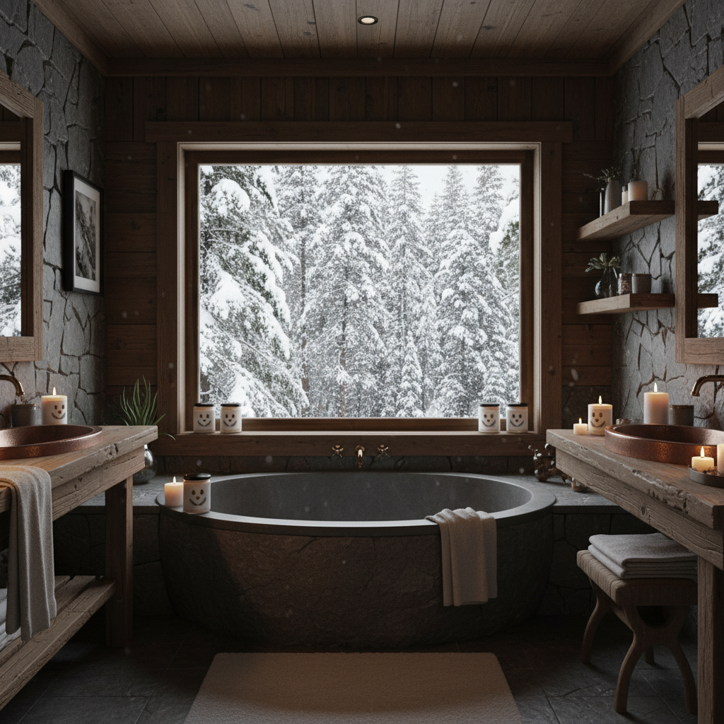 Rustic Bathroom Candle Mockup