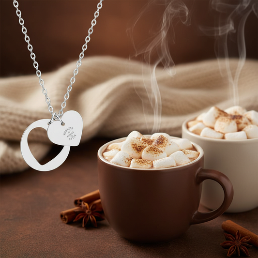 Side Composition Kindness Necklace Hot Cocoa
