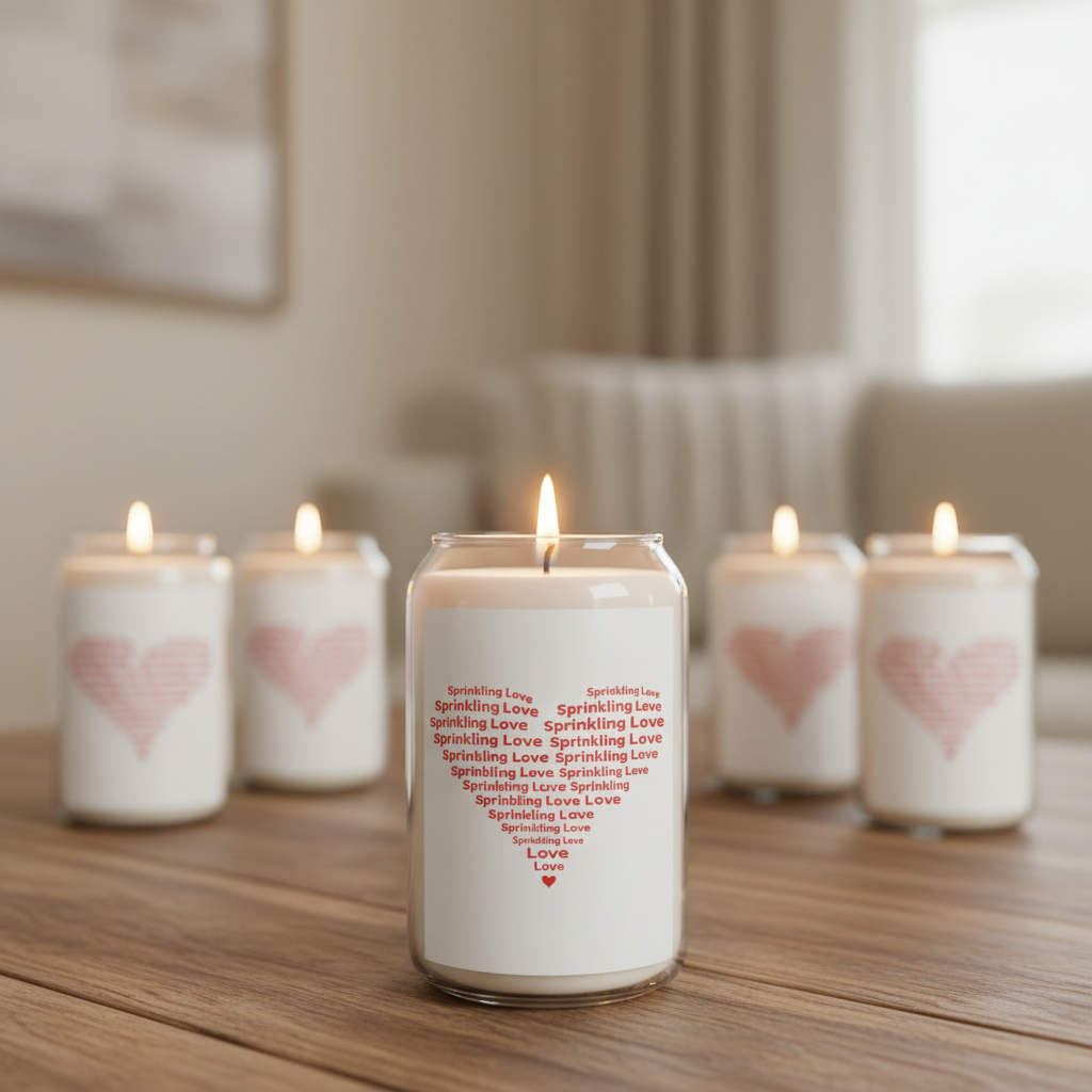 Sprinkling Love Candle Lifestyle Mockup