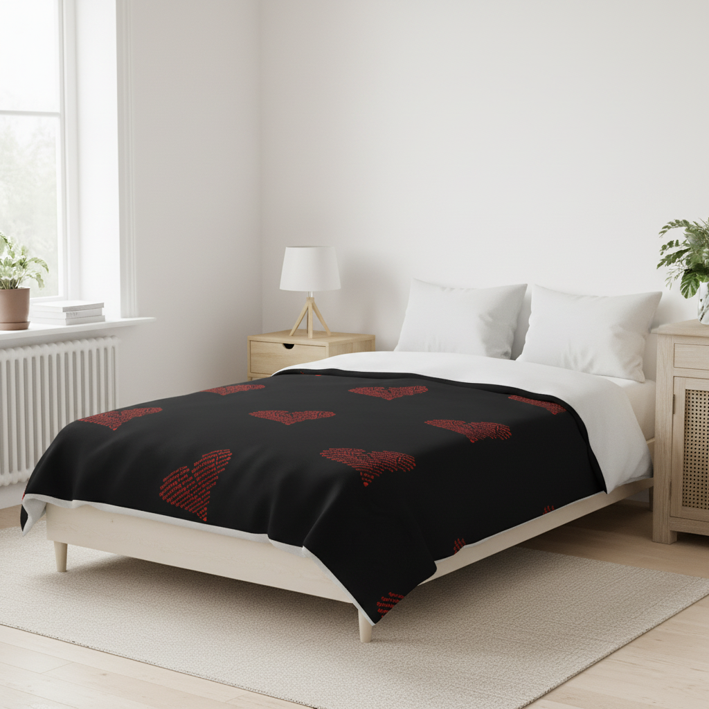 Twin bed minimalistic bedroom mockup