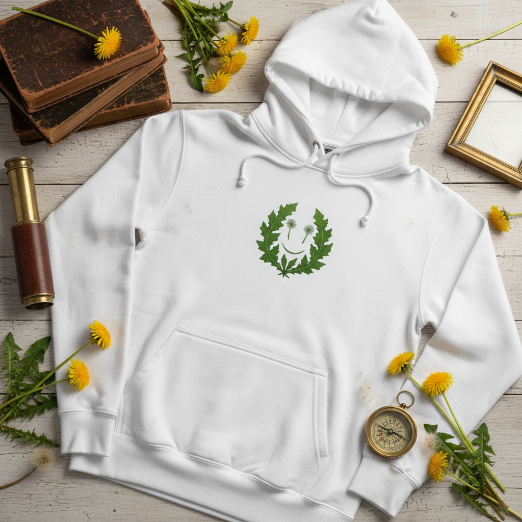White hoodie vintage mockup