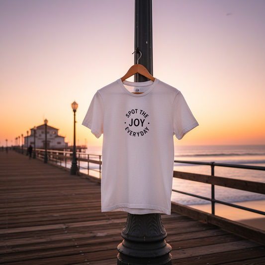 White Shirt on Hanger at Light Post