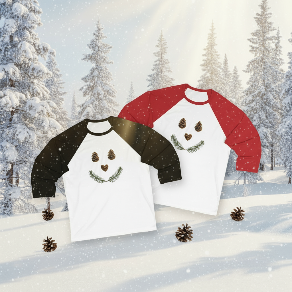 Winter Wonderland Raglan Tee Mockup
