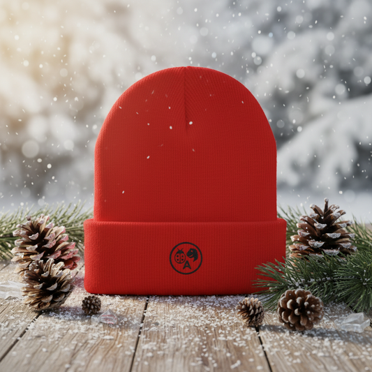 Winter Wonderland Red Beanie Mockup